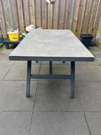 Tuintafel met glasplaat 135x80cm, Tuin en Terras, Ophalen of Verzenden, Gebruikt, Rechthoekig, Metaal