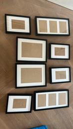Zwarte fotolijsten met passepartout, Ophalen of Verzenden, Zo goed als nieuw