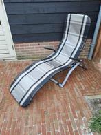Inklapbare tuinstoel - ligbed, Tuin en Terras, Ophalen, Gebruikt, Aluminium, Inklapbaar