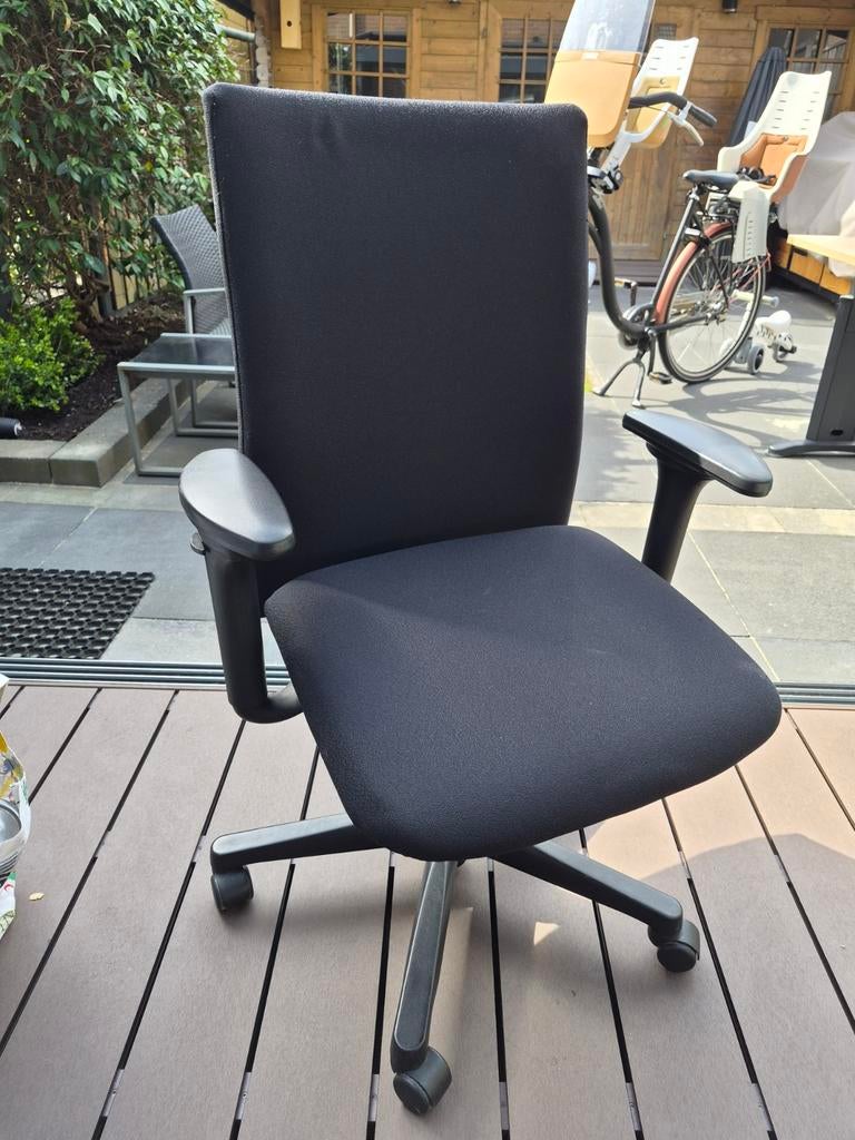 Bureaustoel - Goede staat, in hoogte verstelbaar, Huis en Inrichting, Bureaustoelen, Gebruikt, Bureaustoel, Zwart, Ophalen