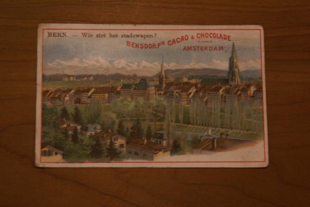 Bensdorp, Oud kaartje van Bern, Ophalen of Verzenden, Gebruikt, Overige typen