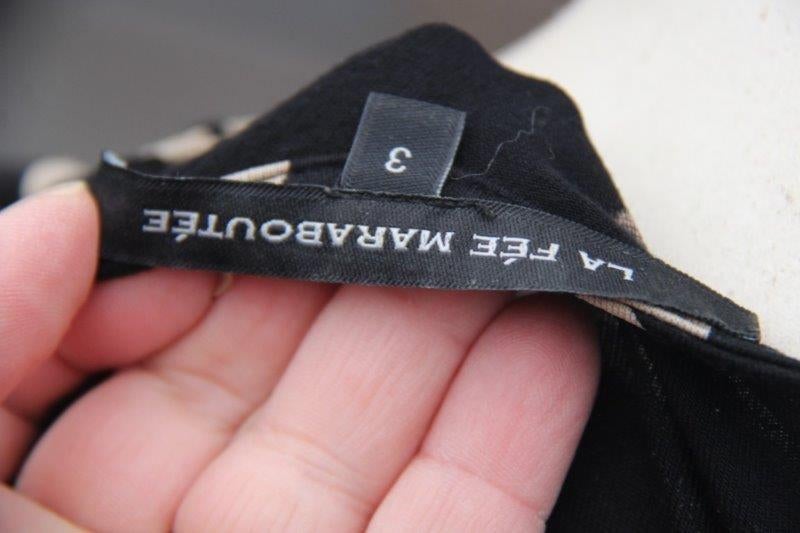 Jurk zwart/ camel La Fee Maraboutee mt 3 (M) Vaste prijs OP, Maat 38/40 (M), La Fee Maraboutee, Verzenden, Zwart