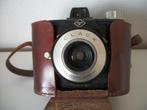 Agfa Clack Analoge Fotocamera met Leren Tas, Ophalen of Verzenden, 1940 tot 1960, Fototoestel