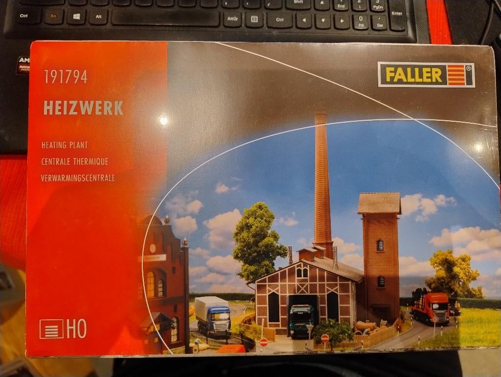 Faller 191794 Heizwerk / Heating Plant H0 nieuw in doos, Gelijkstroom of Wisselstroom, Brug, Tunnel of Gebouw, Nieuw, Ophalen