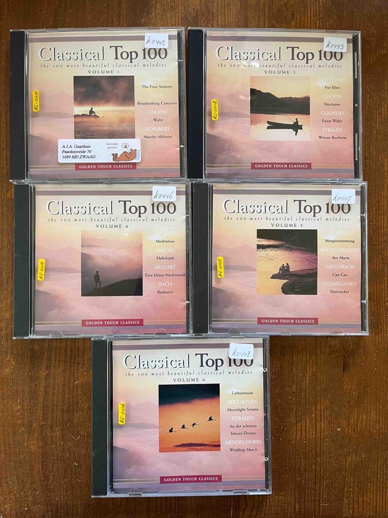 5x Classical Top 100 CDs, Cd's en Dvd's, Ophalen of Verzenden, Classicisme, Gebruikt, Overige typen