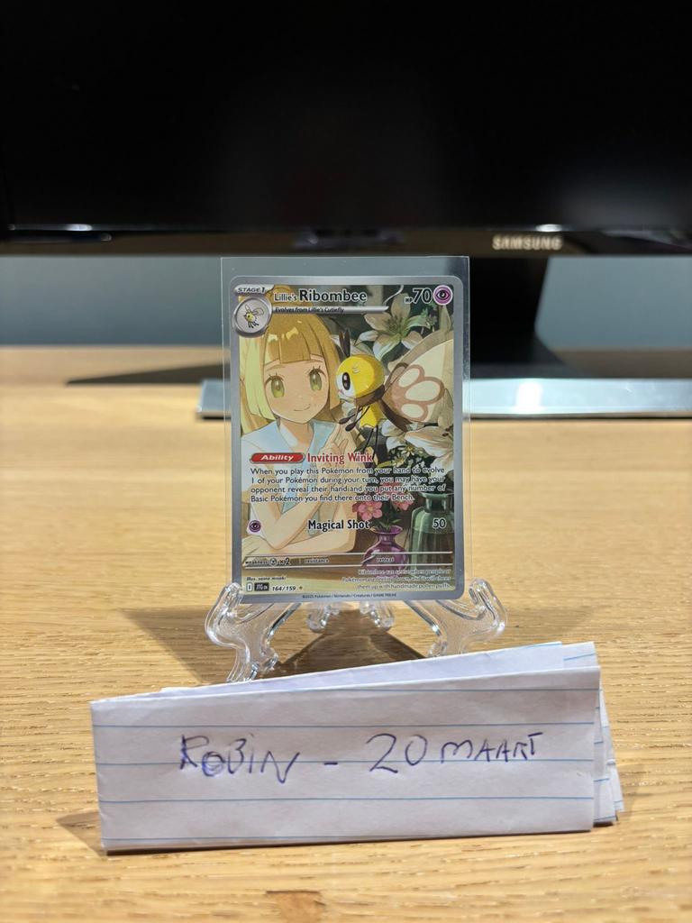 Lillie's Ribombee - Journey Together - Near Mint Pokémon, Verzenden, Zo goed als nieuw, Losse kaart