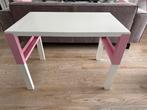 IKEA Bureau - Hoogteverstelbaar - Wit/Roze, Huis en Inrichting, Bureaus, Ophalen, In hoogte verstelbaar, Gebruikt, Bureau