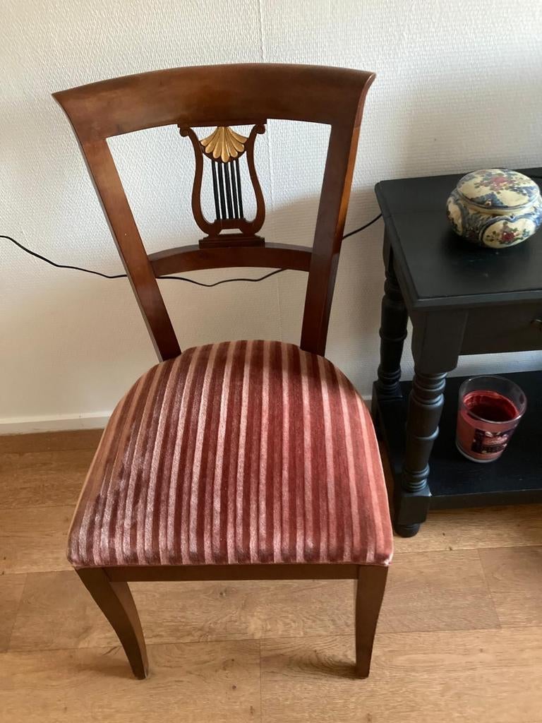 6 stoelen en 2 stoelen leuning, Antiek en Kunst, Ophalen