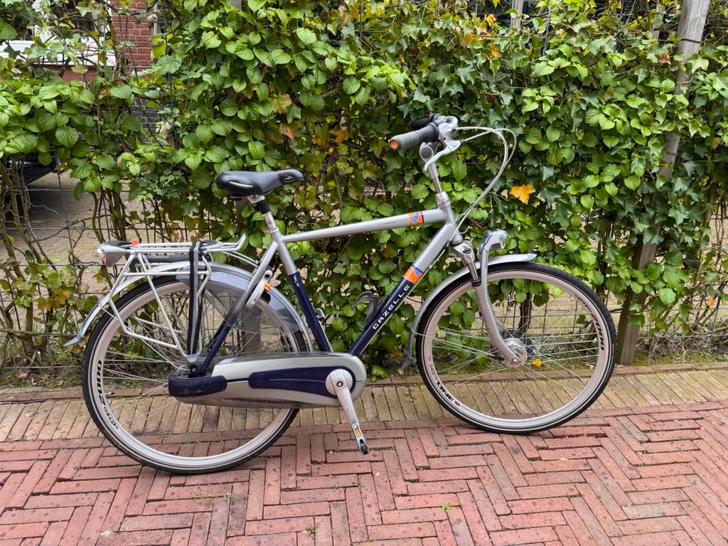 Gazelle heren fiets, Fietsen en Brommers, Gebruikt, Versnellingen, Ophalen of Verzenden, 57 tot 61 cm