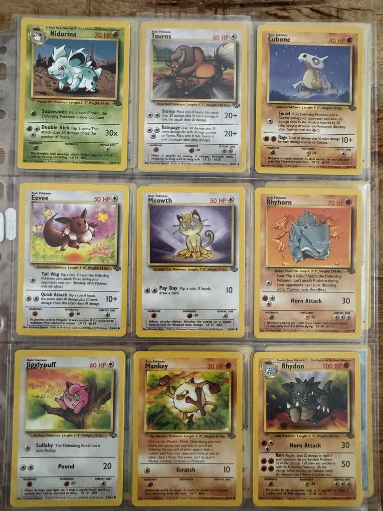 Pokémon kaarten jungle, Ophalen of Verzenden, Gebruikt, Meerdere kaarten