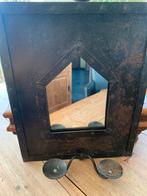 Mooie ijzeren spiegel, Ophalen of Verzenden, Rechthoekig, Minder dan 50 cm