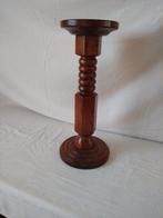 massief eiken KANDELAAR 43 cm hoog, deels gedraaid, Huis en Inrichting, Ophalen of Verzenden, Zo goed als nieuw, Kandelaar, Hout