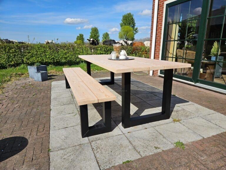 DIRECT Leverbaar Douglas Tafel Picknickset Tuintafel Actie, Ophalen of Verzenden, Nieuw, Rechthoekig, Hout
