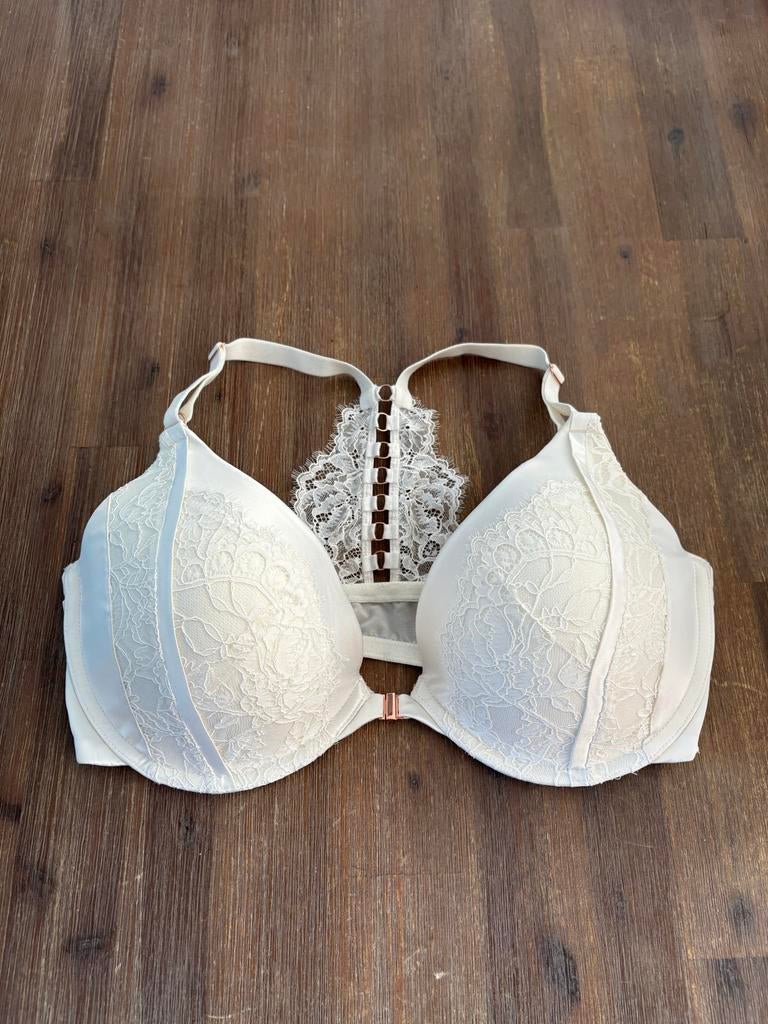 Bh 85E nieuw Akelei Noir push up bh met voorsluiting wit, Ophalen of Verzenden, Wit, BH