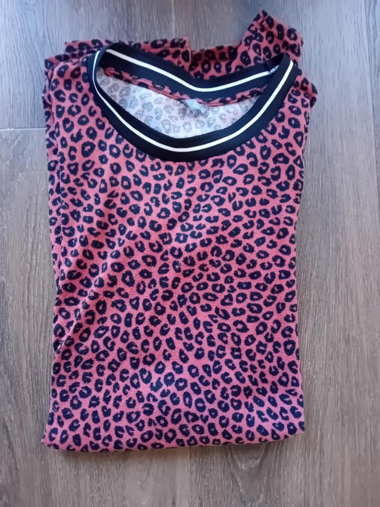 2 panter jurken, tops, shirts driekwartmouw L, Kleding | Dames, Ophalen of Verzenden, Zo goed als nieuw, Maat 38/40 (M), Korte mouw