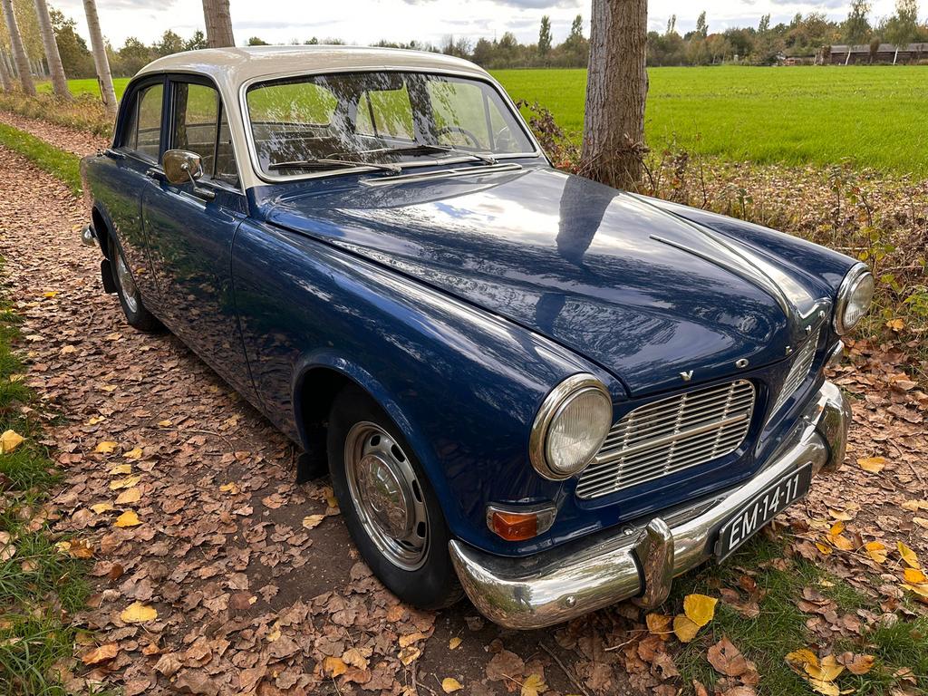 Volvo Amazon 1965 Blauw met Wit dak LPG super nette staat, Auto's, Achterwielaandrijving, 4 cilinders, Blauw, Origineel Nederlands