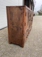 Dressoir 160 cm massief oud hout 4 lade 3 deuren voorraad., 150 tot 200 cm, Nieuw, Ophalen of Verzenden, 3 of 4 laden