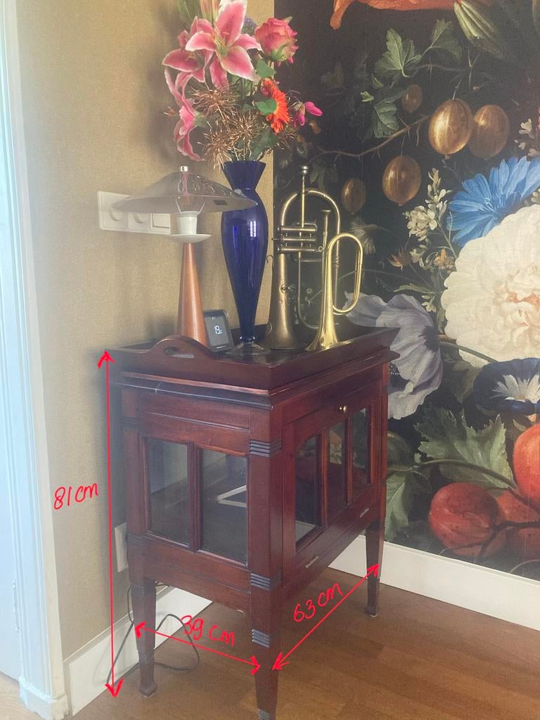 Kersenhouten theekastje, Antiek en Kunst, Antiek | Meubels | Kasten, Ophalen