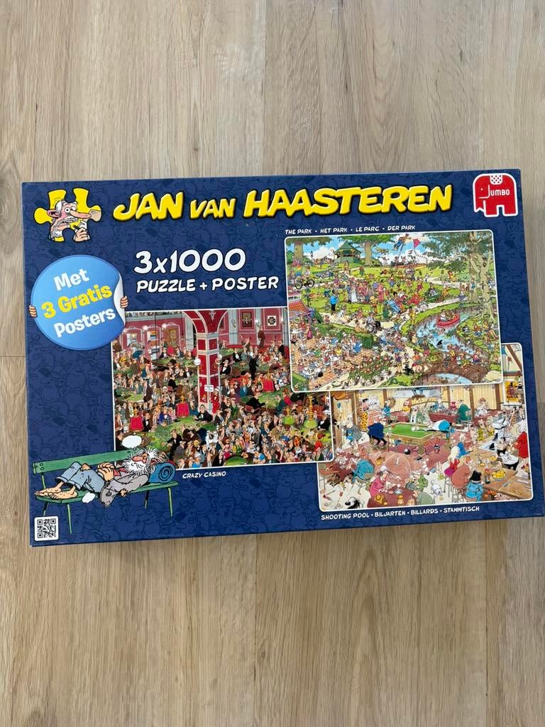 Jan van Haasteren 3 x 1000, Ophalen, 500 t/m 1500 stukjes, Zo goed als nieuw, Legpuzzel