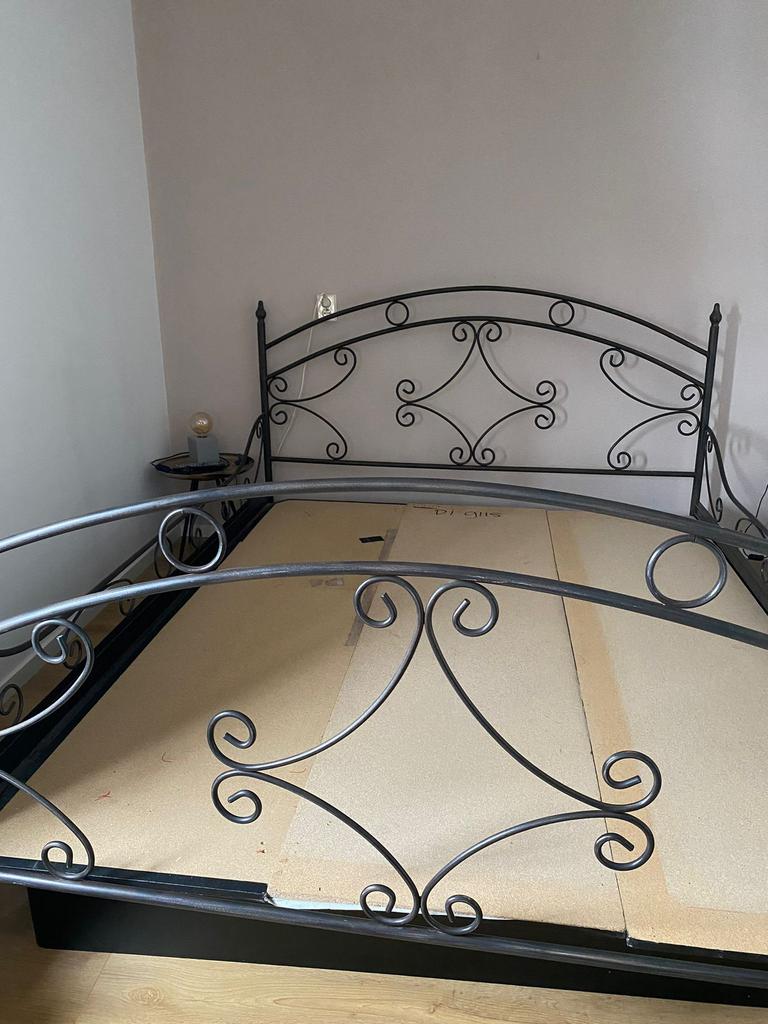 Bed  frame robuust ijzer antracietkleurig 180 cm x 220 cm, Ophalen