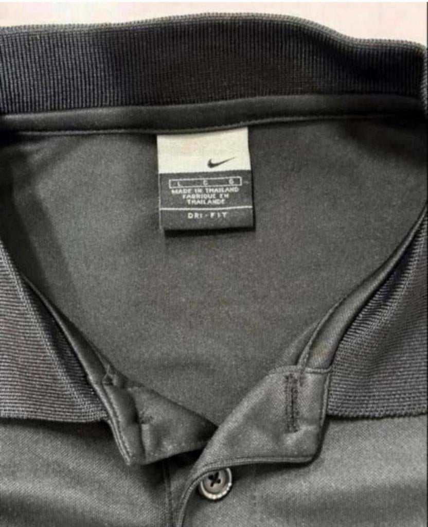 Origineel Vintage Nike Poloshirt polo-t-shirt L tennis sport, Kleding | Heren, Maat 52/54 (L), Zwart, Ophalen of Verzenden, Zo goed als nieuw