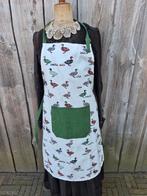 Schort boerengroen met eendenprint, verstelbare nekband, Ophalen of Verzenden, Nieuw