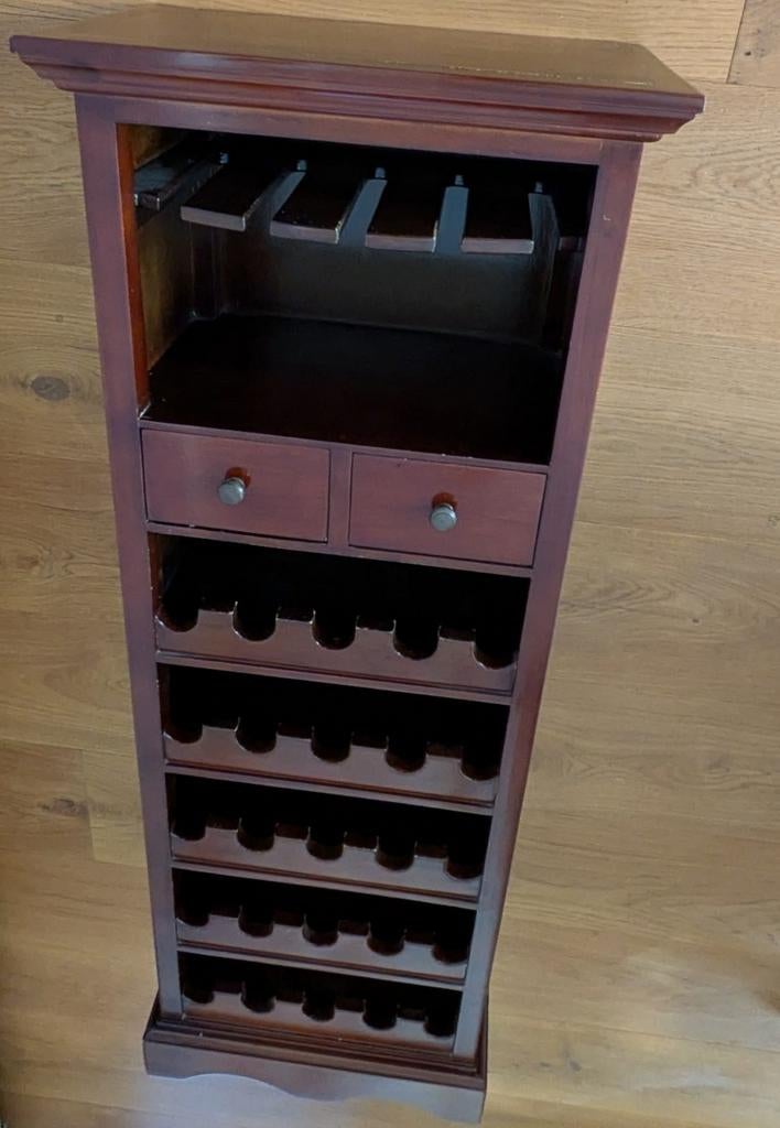 Wijnrek kastje  hout, Huis en Inrichting, Ophalen of Verzenden, Hout, Minder dan 50 cm