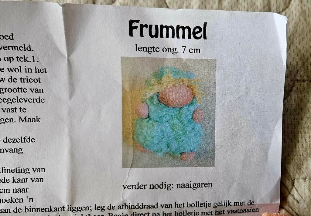 Frummel Knutselpakket - Maak je eigen schattige popje, Hobby en Vrije tijd, Vilt, Ophalen of Verzenden
