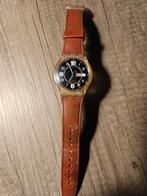 Vintage Swatch jelly Polshorloge met Leren Bandje, Ophalen of Verzenden, Gebruikt, Leer, Overige merken