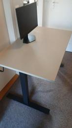 IKEA TROTTEN zit/sta bureau 120 x 70 beige, Huis en Inrichting, Bureaus, Ophalen, In hoogte verstelbaar, Gebruikt, Stabureau
