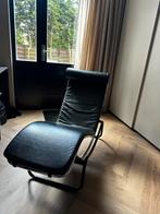 Le Corbusier stijl chaise longue, zwart leer, Ophalen, Gebruikt, Eenpersoons, Leer
