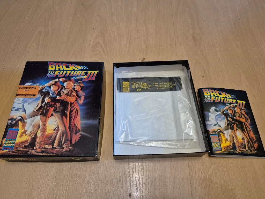 commodore 64 c64 disk spel back to the future 3 big box, Ophalen of Verzenden
