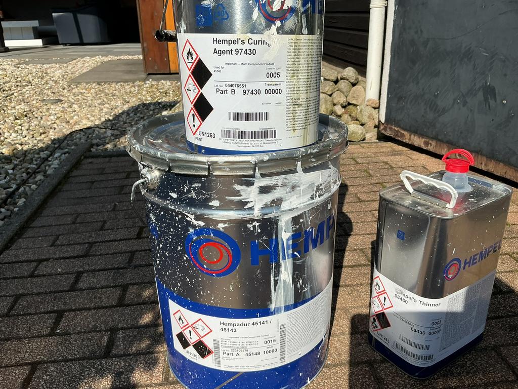 Hempel primer 2 Compenentenverf 20liter (Wit), Watersport en Boten, Ophalen, Zo goed als nieuw