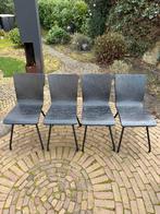 Zwarte eetkamerstoelen massief hout 4 stuks, Huis en Inrichting, Stoelen, Ophalen, Gebruikt, Zwart, Vier