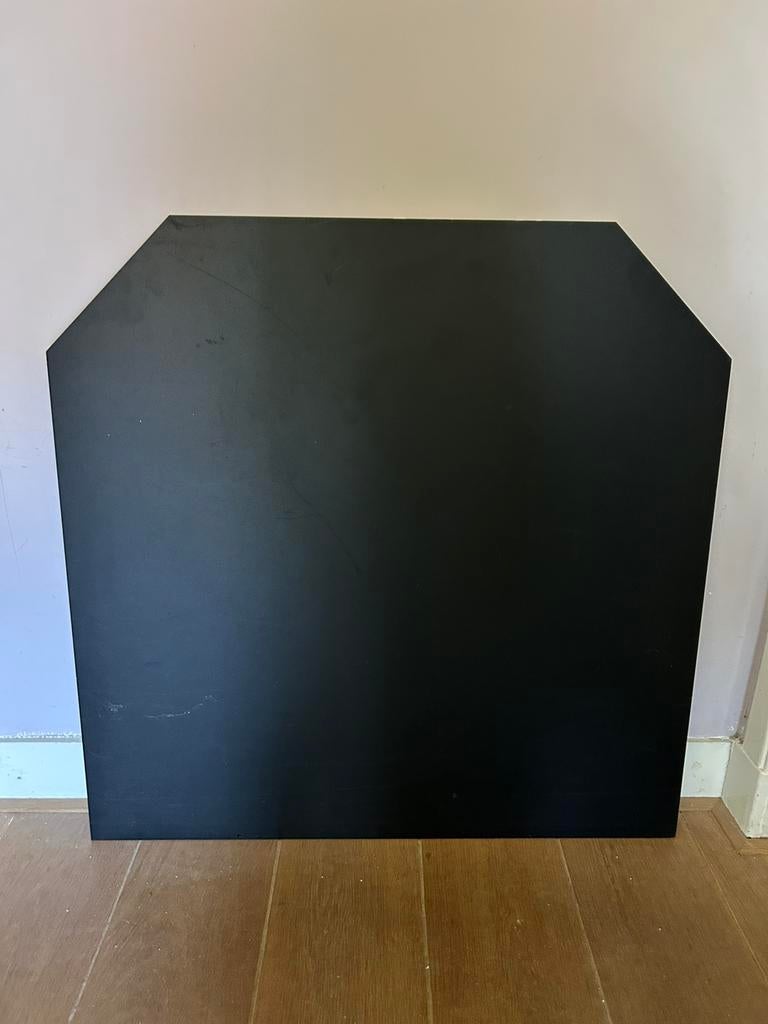 Vloerplaat kachel | staal | zwart | 80 x 80 cm, Ophalen, Zo goed als nieuw, Houthaard