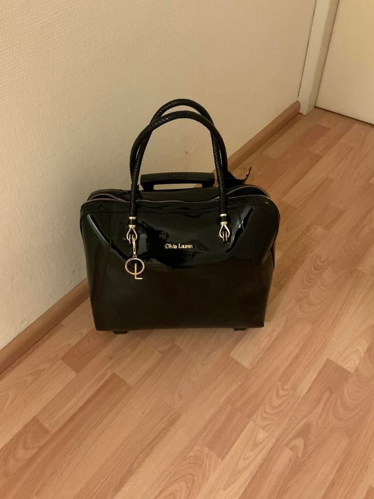 Merk:Olivia Lauren Dames trolley zwart lak Nieuw, 40 tot 60 cm, Zwart, Nieuw, Ophalen of Verzenden