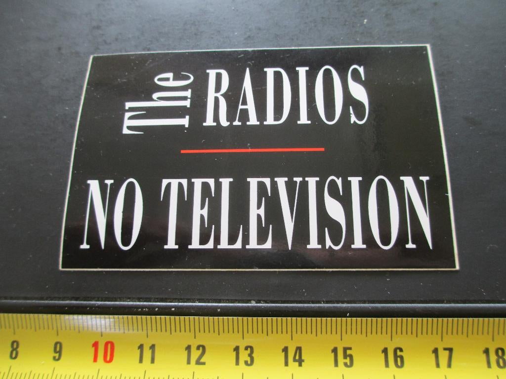 sticker The RADIOS No Television, Verzamelen, Stickers, Zo goed als nieuw, Ophalen