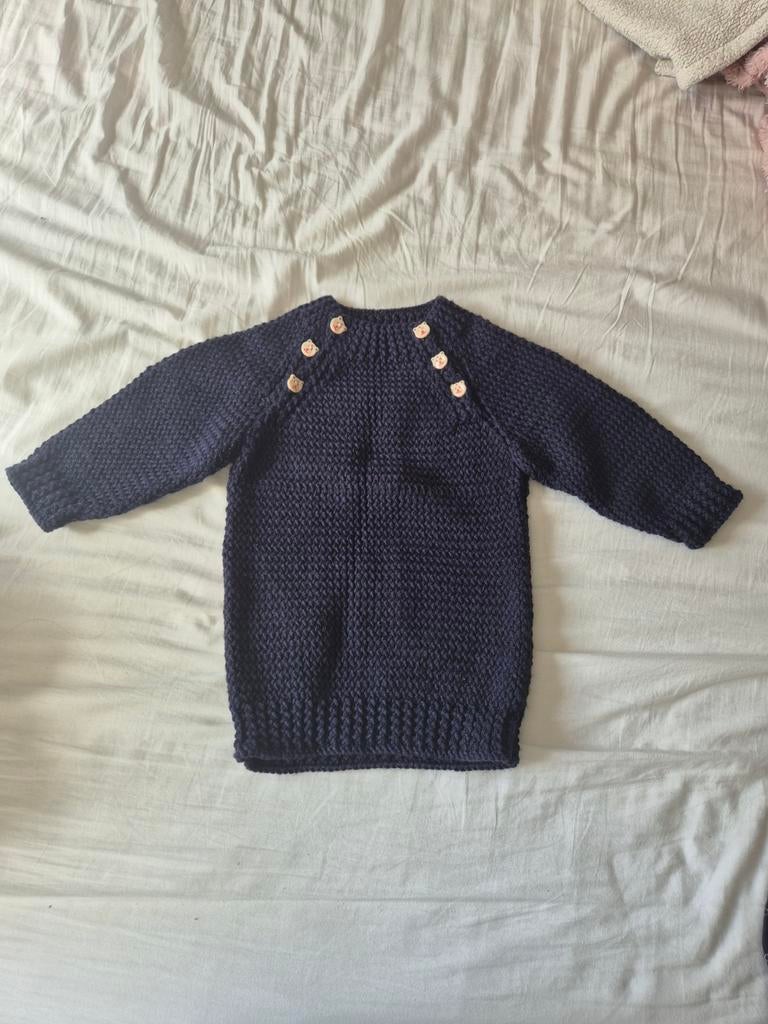 Handgemaakt donkerblauw vestje voor kind 2-3 jaar, Ophalen, Nieuw, Jongen of Meisje