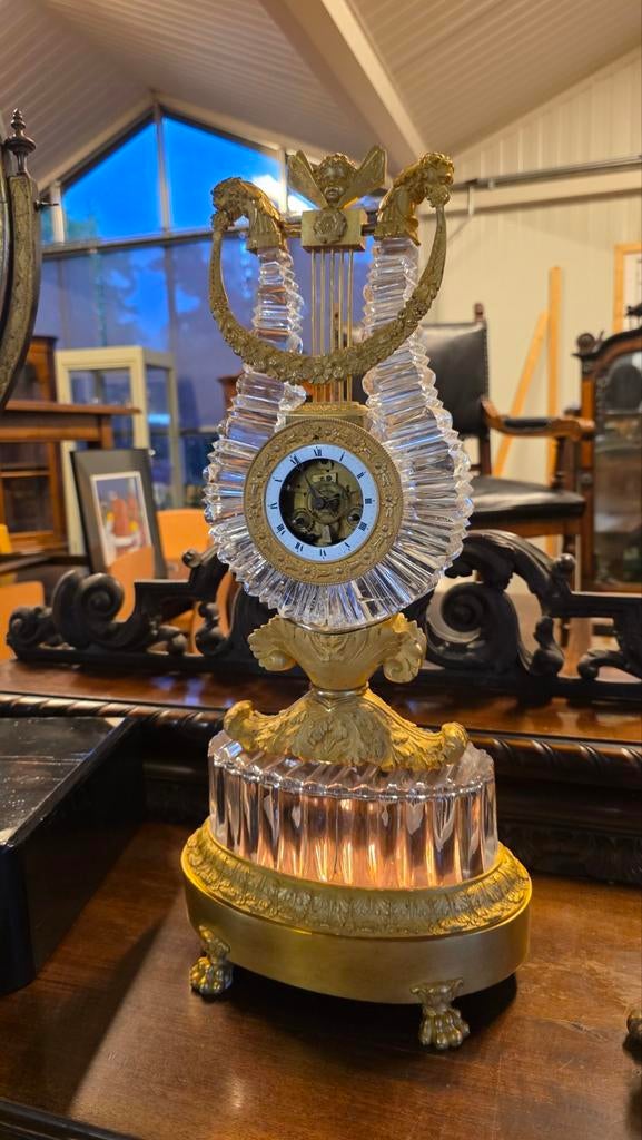 Top Empire cristal lier pendule, Antiek en Kunst, Antiek | Klokken, Ophalen