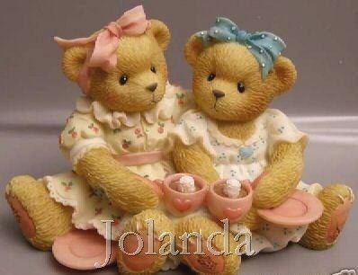 Cherished Tedies Skylar and Shana, Ophalen of Verzenden, Zo goed als nieuw, Beeldje, Cherished Teddies