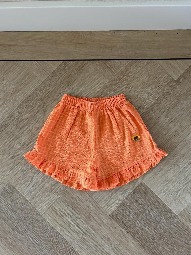 Z.g.a.n. Oranje korte broek / short Bobo Choses, mt 86 / 92, Kinderen en Baby's, Babykleding | Maat 86, Broekje, Meisje, Ophalen of Verzenden