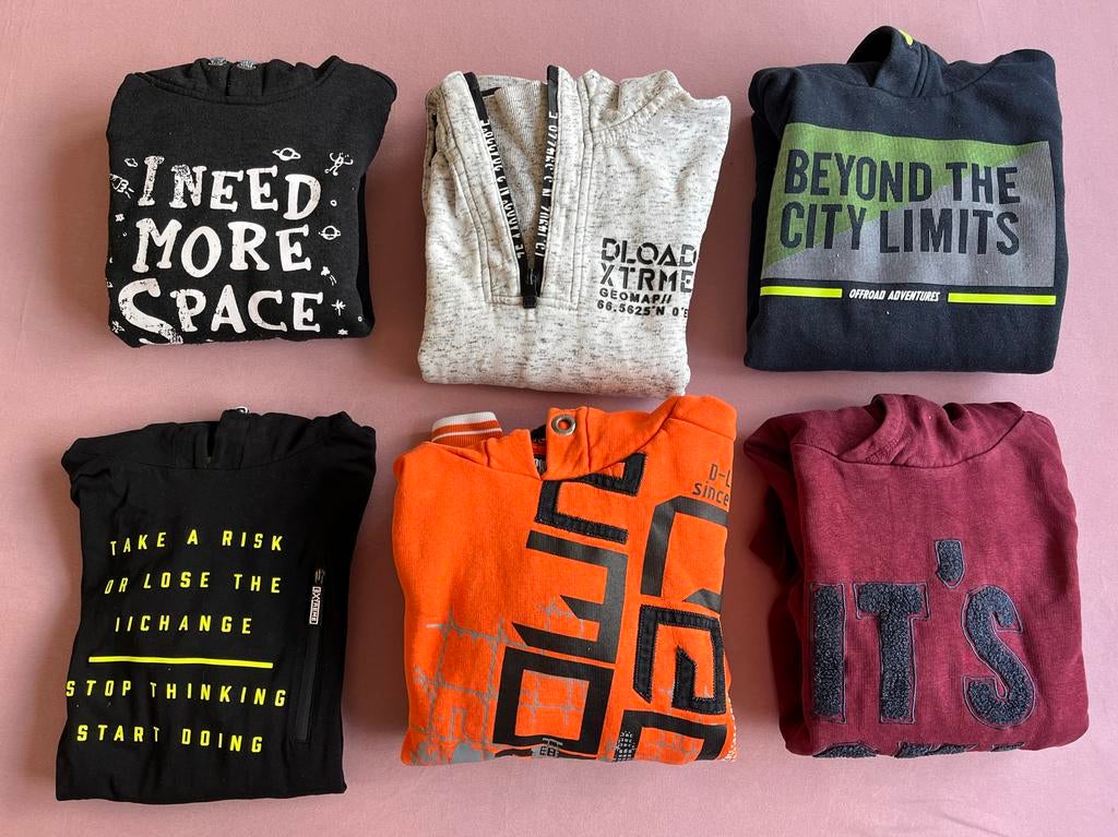 6 Hoodies voor jongens - Maat 134-140, Ophalen of Verzenden, Gebruikt, Jongen, Trui of Vest