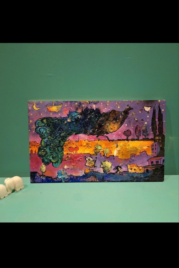 Olieverfschilderij van Asaf Zeki Yüksel, Ophalen of Verzenden