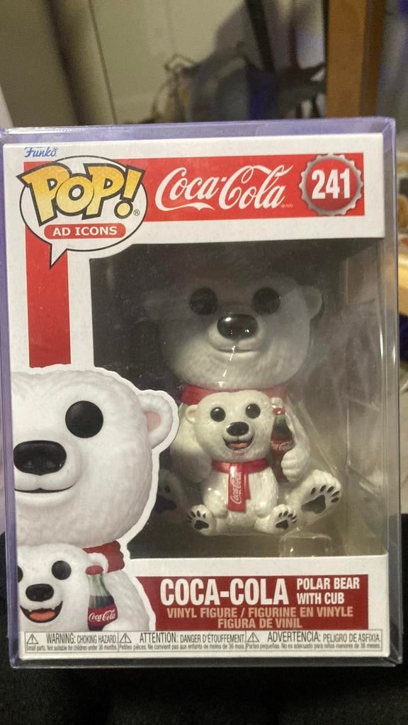 Coca-cola polar bear with cub funko pop in protector, Ophalen of Verzenden, Zo goed als nieuw