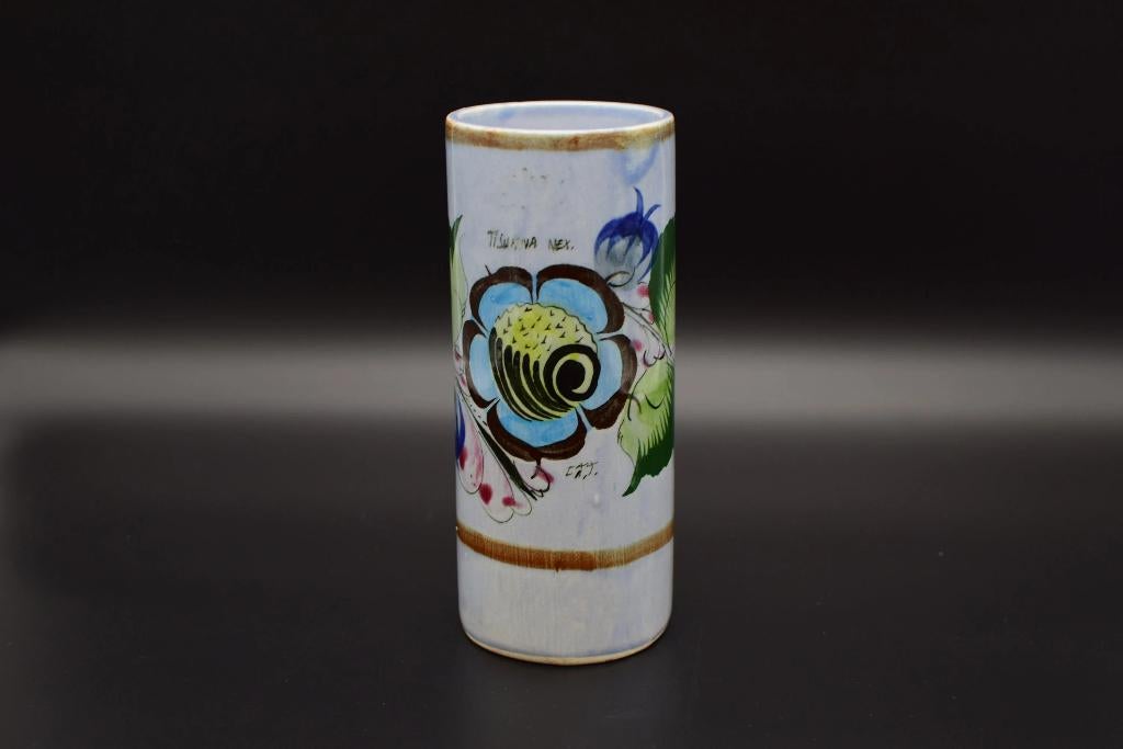 Tonala Mexico vaas handbeschilderd, Ophalen of Verzenden