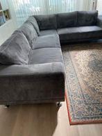 Grijze ribcord hoekbank met comfortabel zitcomfort, Ophalen, 250 tot 300 cm, Gebruikt, Minder dan 75 cm