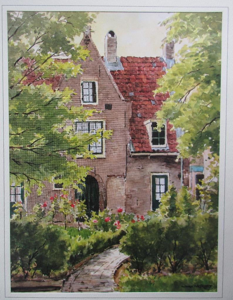 Koppermaandagprent 1986 Gouda Jaap Nefkens, Antiek en Kunst, Kunst | Litho's en Zeefdrukken, Ophalen of Verzenden