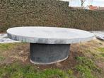 Terrazzo tuintafel 210x100, Ophalen, Gebruikt, Ovaal, Overige materialen