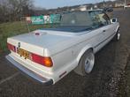 BMW 325i Cabrio 1987 Wit AIRCO LEDER BBS BELASTINGVRIJ, Auto's, Achterwielaandrijving, Zwart, Cabriolet, 4 stoelen