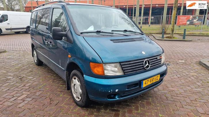 Mercedes-Benz Vito 112 dubbel cabine Airco, Auto's, Bestelauto's, Bedrijf, Te koop, ABS, Airconditioning, Metallic lak, Mistlampen